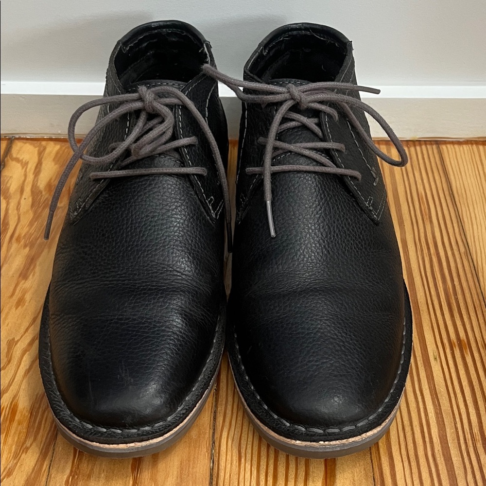 Kenneth Cole Reaction Black Leather Shoes Size 8.5 M